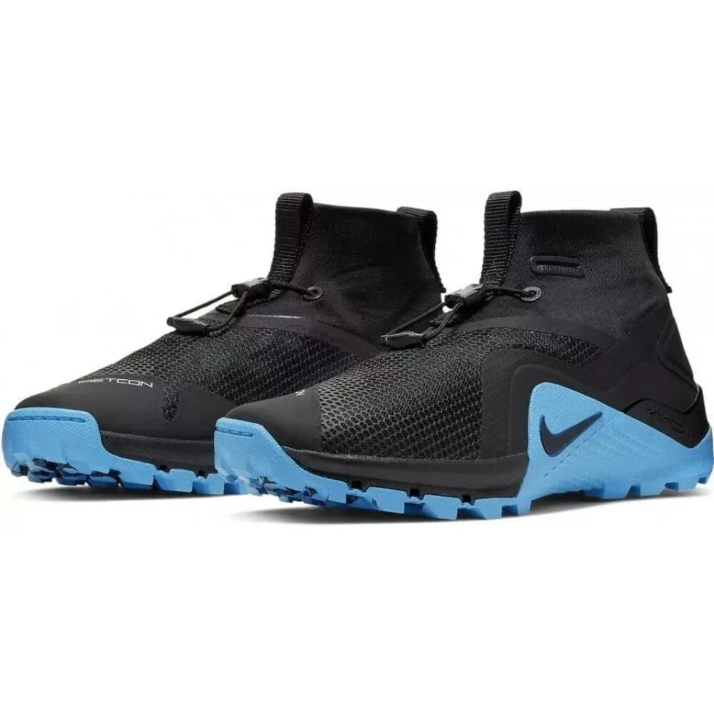 Nike Metcon X SF Mens Training Shoes Size 6 Black & Light Current Blue BQ3123-04 - Picture 3 of 6